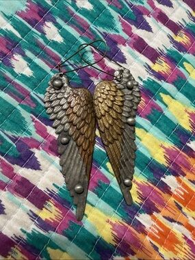 Art by Amy angel wing earrings